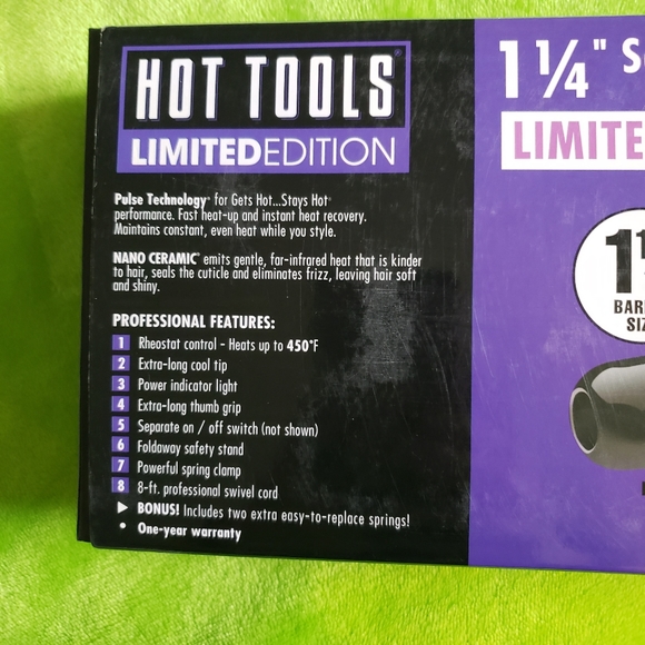 Hot tools  curling 1 1/4 inches curls.